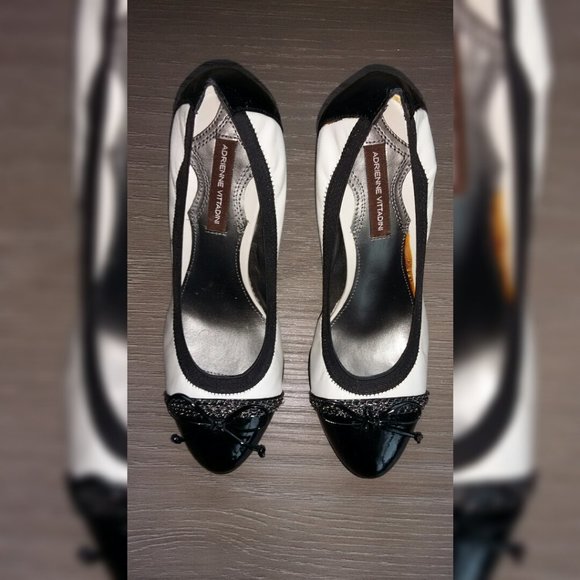 Adrienne Vittadini Black and White Heels - Picture 1 of 10